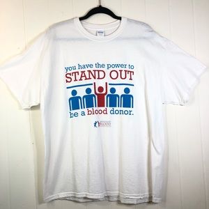 Gildan Mississippi Blood Services XL Blood Donor Shirt Short Sleeve T-Sh…
